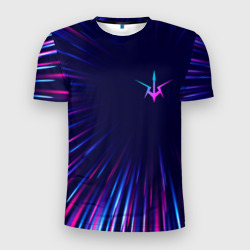Мужская футболка 3D Slim Code Geass neon blast lines