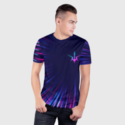 Мужская футболка 3D Slim Code Geass neon blast lines - фото 2