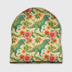 Шапка 3D Динозавр в цветах