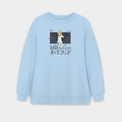 Женский свитшот oversize без начеса хлопок Обещанный Неверленд - Эмма