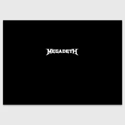 Поздравительная открытка Megadeth logo white