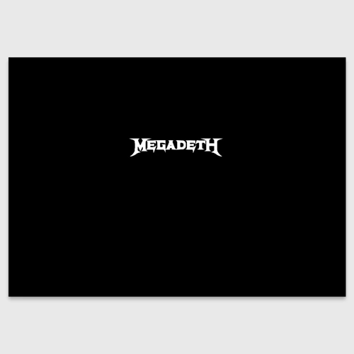 Поздравительная открытка Megadeth logo white