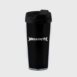 Термокружка-непроливайка Megadeth logo white