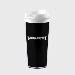 Термокружка-непроливайка Megadeth logo white