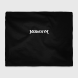 Плед 3D Megadeth logo white