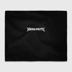 Плед 3D Megadeth logo white