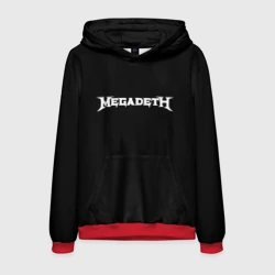 Мужская толстовка 3D Megadeth logo white