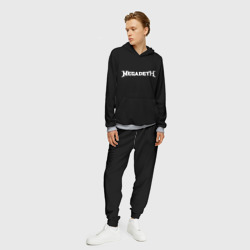 Мужской костюм с толстовкой 3D Megadeth logo white - фото 2