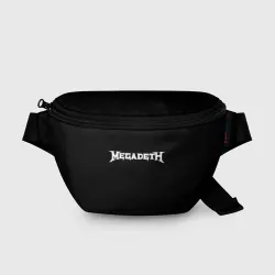 Поясная сумка 3D Megadeth logo white