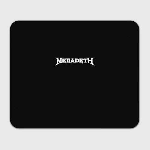 Прямоугольный коврик для мышки Megadeth logo white