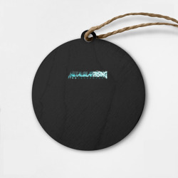 Деревянная игрушка круг Metal gear rising logo