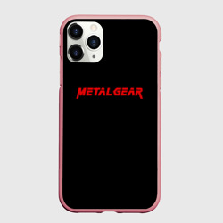 Чехол для iPhone 11 Pro Max матовый Metal gear red logo