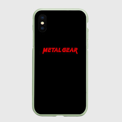 Чехол для iPhone XS Max матовый Metal gear red logo