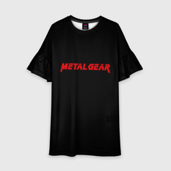 Детское платье 3D Metal gear red logo
