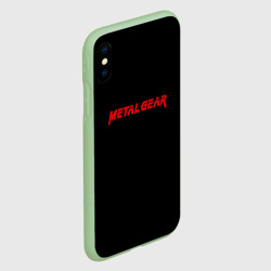 Чехол для iPhone XS Max матовый Metal gear red logo - фото 2