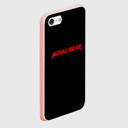 Чехол для iPhone 5/5S матовый Metal gear red logo - фото 2