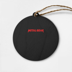 Деревянная игрушка круг Metal gear red logo