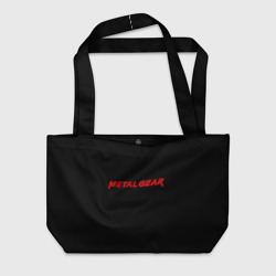 Пляжная сумка 3D Metal gear red logo