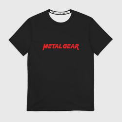 Мужская футболка 3D Metal gear red logo