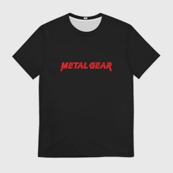 Мужская футболка 3D Metal gear red logo