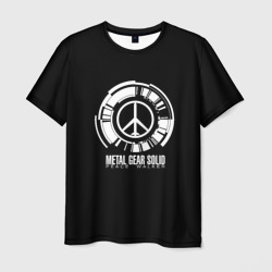 Мужская футболка 3D Metal gear solid snake logo