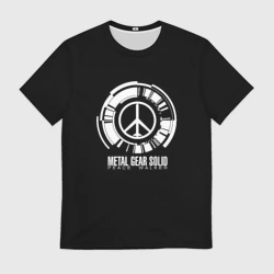 Мужская футболка 3D Metal gear solid snake logo