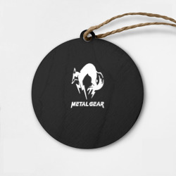 Деревянная игрушка круг Metal gear logo