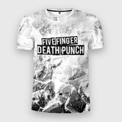 Мужская футболка 3D Slim Five Finger Death Punch white graphite
