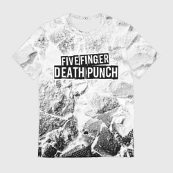 Мужская футболка 3D Five Finger Death Punch white graphite
