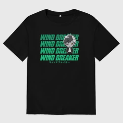 Мужская футболка хлопок Oversize Windbreaker - Sakura