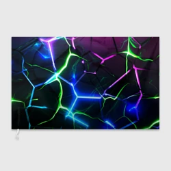 Флаг 3D Микс из разломленных плит и неоновое свечения 