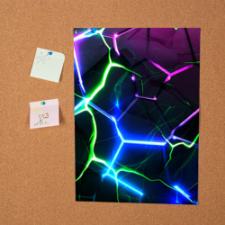 Постер Микс из разломленных плит и неоновое свечения  - фото 2