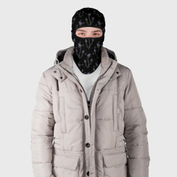 Балаклава 3D Поганки и светлячки на черном - паттерн - фото 2