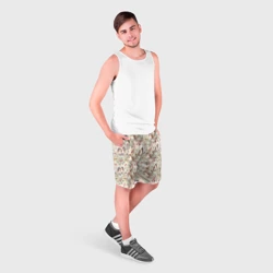 Мужские шорты 3D Воробьи на ветке с ягодами - фото 2