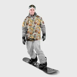 Накидка на куртку 3D Кофе, круассан и пирожок