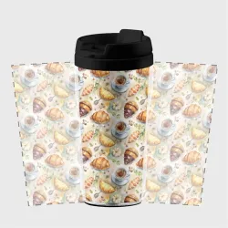 Термокружка-непроливайка Кофе, круассан и пирожок - фото 2