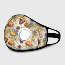 Маска из неопрена Кофе, круассан и пирожок