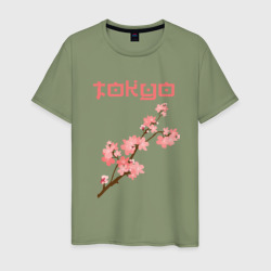 Японская сакура - Tokyo – Мужская футболка хлопок с принтом купить со скидкой в -20%