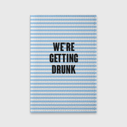 Обложка для паспорта матовая кожа We're getting drunk