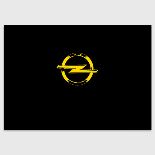 Поздравительная открытка с принтом Opel yellow, вид спереди №1