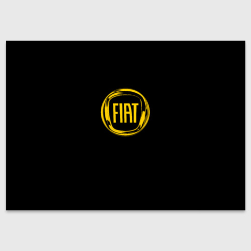 Поздравительная открытка с принтом FIAT logo yelow, вид спереди №1