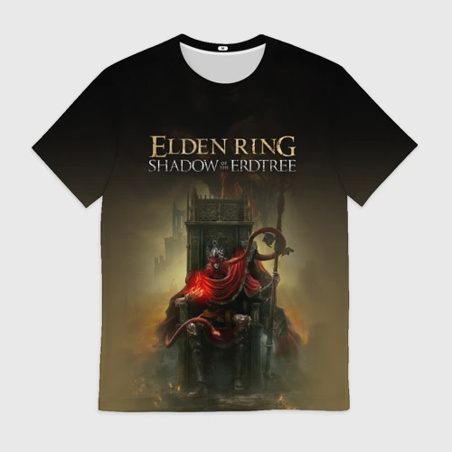 Мужская футболка 3D с принтом Elden ring Shadow of the erdtree, вид спереди #2