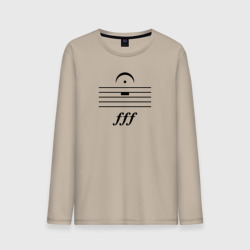 Мужской лонгслив хлопок Ffff тишина чёрный