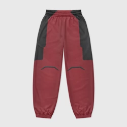 Женские джоггеры оверсайз 3D Красно-черный низ костюма