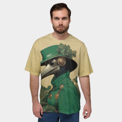 Мужская футболка oversize 3D Женщина чумной доктор - фото 2