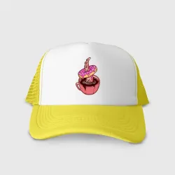 Кепка тракер с сеткой Пончик и осьминог