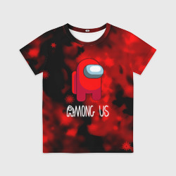 Детская футболка 3D Among us красный