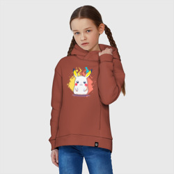 Детское худи Oversize хлопок Белый Пикачу - фото 2