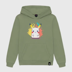 Мужская толстовка хлопок Белый Пикачу