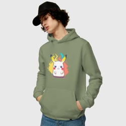 Мужская толстовка хлопок Белый Пикачу - фото 2